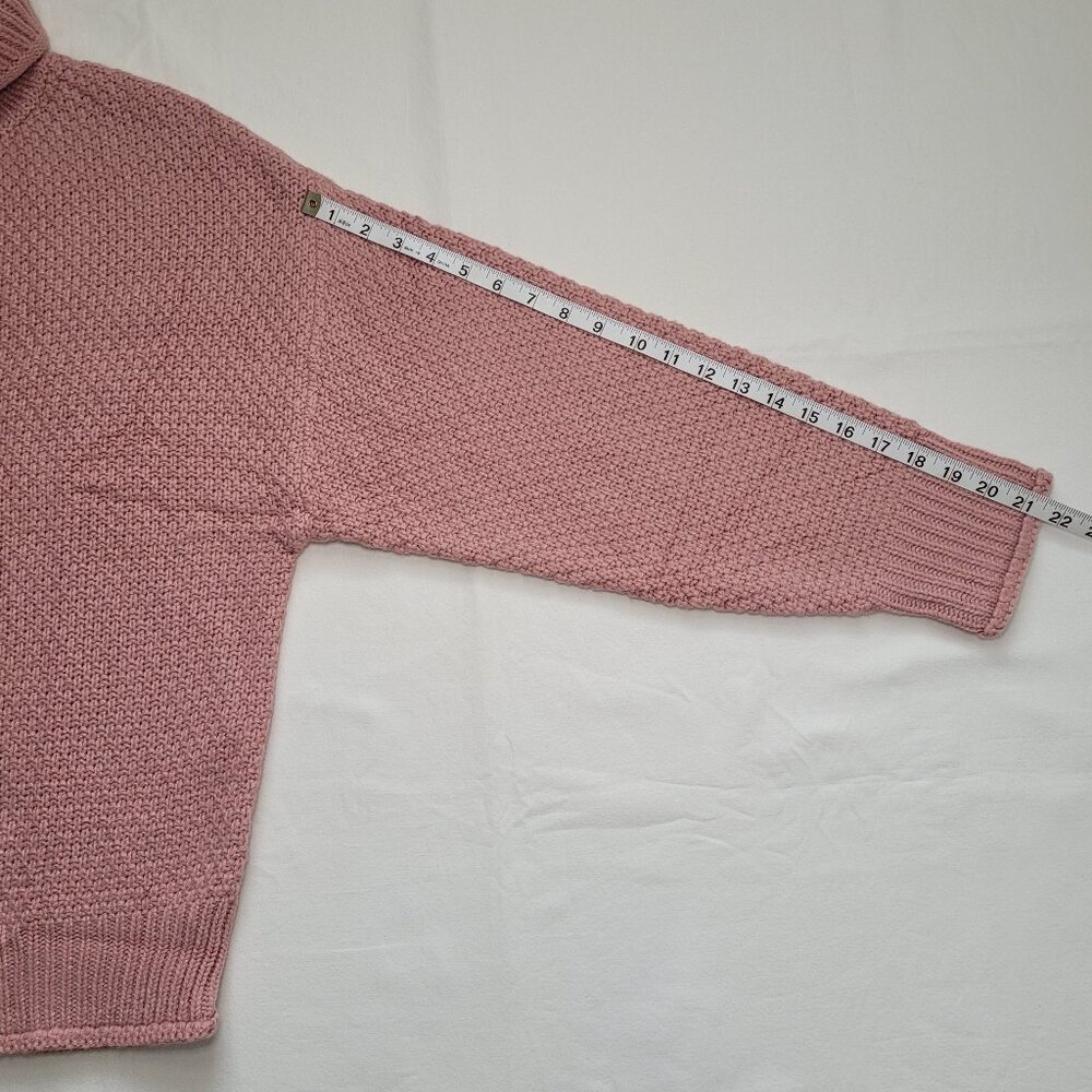 ZESICA Oversized Turtleneck Knit Sweater Dusty Rose Pink Womens Size XL - Picture 9 of 9